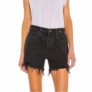 NWT Free People x We The Free Makai Cutoff Denim Shorts in Washed Black Size 27